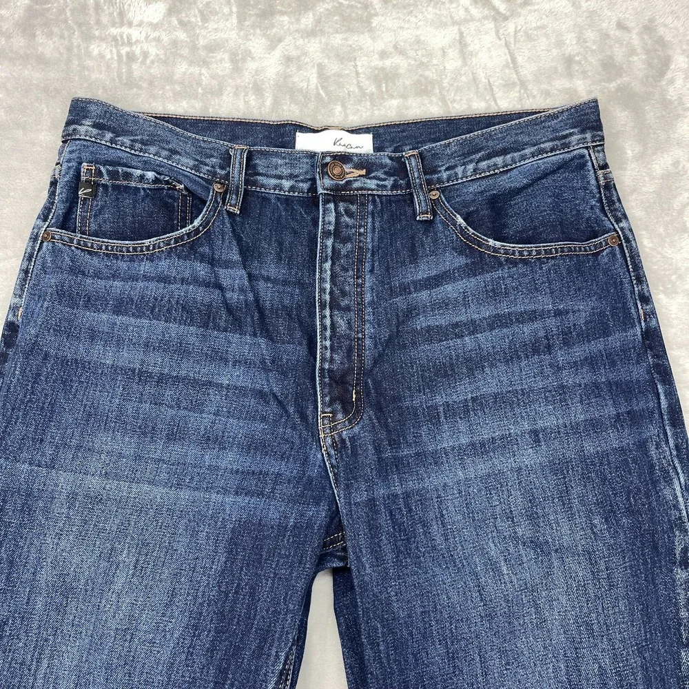 KanCan Jeans Womens 13/30‎ Blue Denim Distressed Casual High Rise Straight Leg